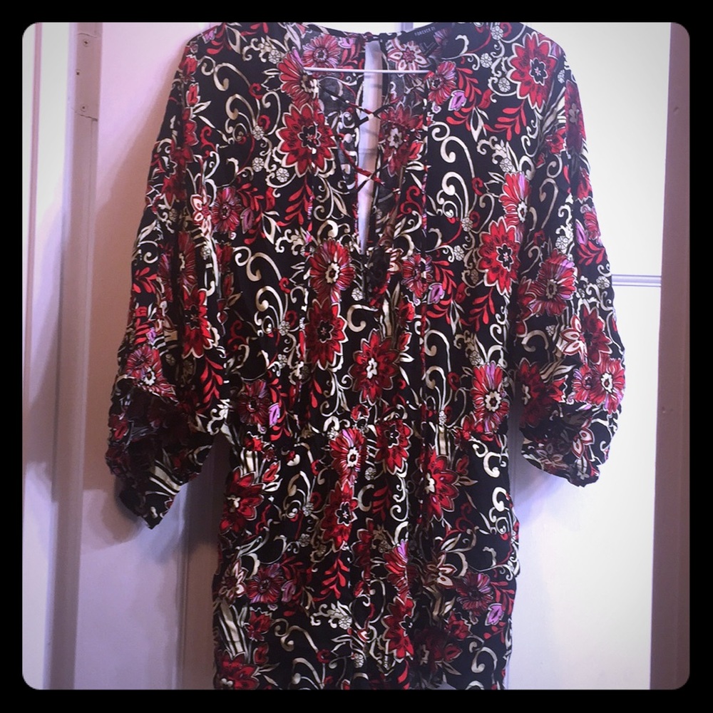Floral Deep V Romper
